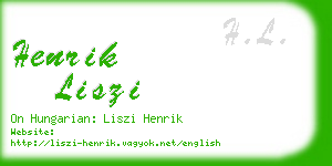 henrik liszi business card